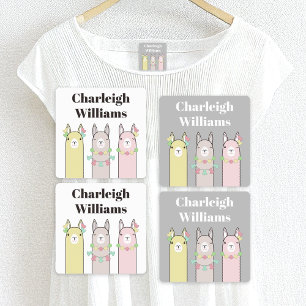 Schattigee Retro Kleurrijke Llamas Kleding Kindere Labels