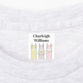 Schattigee Retro Kleurrijke Llamas Kleding Kindere Labels (Aangebracht)
