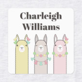 Schattigee Retro Kleurrijke Llamas Kleding Kindere Labels (Design 1)