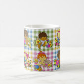 Schattigee Retro Kleurrijke Patchwork Plaid Baby s Koffiemok (Center)