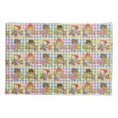 Schattigee Retro Kleurrijke Patchwork Plaid Baby s Kussensloop (Achterkant)