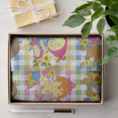 Schattigee Retro Kleurrijke Plaid Baby shower Tissuepapier (Geschenk)