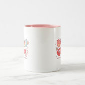 Schattigee retro liefde meer, zorgen minder koffie tweekleurige koffiemok (Center)