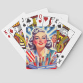 Schattigee Retro Make Up Pin Up Pokerkaarten (Achterkant)