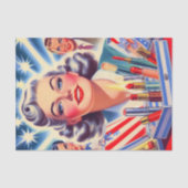 Schattigee Retro Make Up Pin Up Tissuepapier (Voorkant)