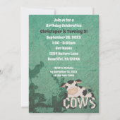 Schattigee Retro MOOO! Kijk wie is twee Koe Boerde Kaart (Achterkant)