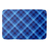 Schattigee Retro Ocean Blue Plaid Grote Badmat (Voorkant)