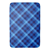 Schattigee Retro Ocean Blue Plaid Grote Badmat (Voorkant Verticaal)