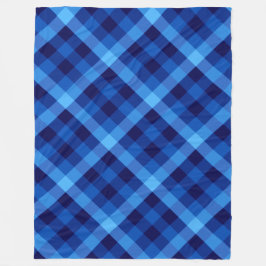 Schattigee Retro Ocean Blue Plaid Grote Fleece Dek