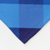 Schattigee Retro Ocean Blue Plaid Grote Fleece Dek Deken (Hoek)