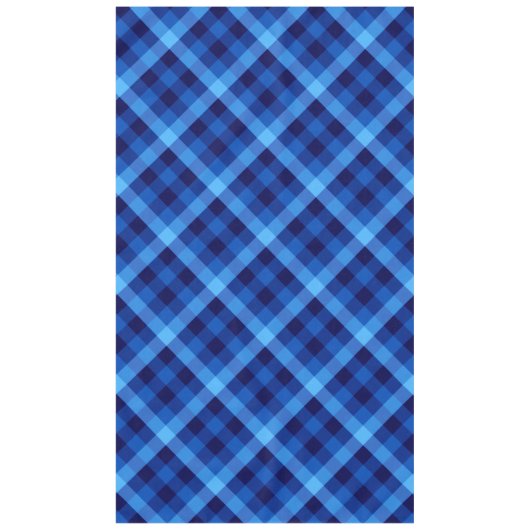 Schattigee Retro Ocean Blue Plaid Grote Tafelkleed (Voorkant)