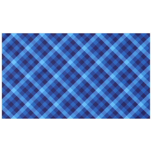 Schattigee Retro Ocean Blue Plaid Grote Tafelkleed (Voorkant (Horizontaal))