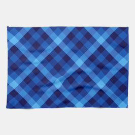 Schattigee Retro Ocean Blue Plaid Keukenhanddoek