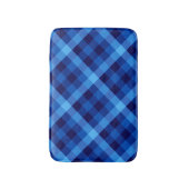 Schattigee Retro Ocean Blue Plaid Kleine Badmat (Voorkant Verticaal)
