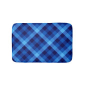 Schattigee Retro Ocean Blue Plaid Kleine Badmat (Voorkant)