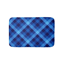 Schattigee Retro Ocean Blue Plaid Kleine Badmat
