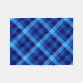 Schattigee Retro Ocean Blue Plaid Kleine Fleece De (Voorkant (Horizontaal))