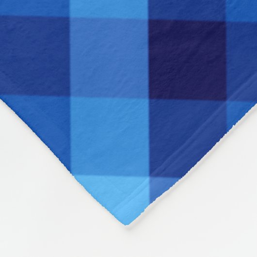 Schattigee Retro Ocean Blue Plaid Kleine Fleece De (Hoek)