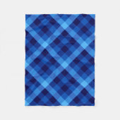 Schattigee Retro Ocean Blue Plaid Kleine Fleece De (Voorkant)
