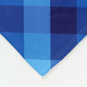 Schattigee Retro Ocean Blue Plaid Kleine Fleece De Deken (Hoek)