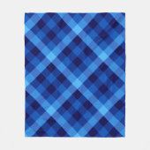 Schattigee Retro Ocean Blue Plaid Medium Fleece De (Voorkant)