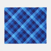 Schattigee Retro Ocean Blue Plaid Medium Fleece De (Voorkant (Horizontaal))