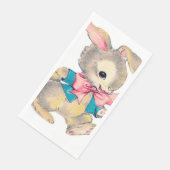 Schattigee retro  paashaas papieren gastendoek servet (Hoek)