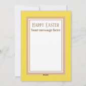 Schattigee retro Paasnaagje bericht toevoegen Feestdagenkaart (Achterkant)