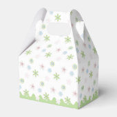 Schattigee Retro Pastel Floral Baby shower Bedankdoosjes (Achterkant)