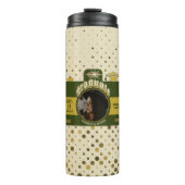 Schattigee Retro Polka Dots  Cam Foto Afstuderen Thermosbeker (Voorkant)