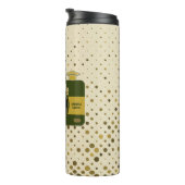 Schattigee Retro Polka Dots  Cam Foto Afstuderen Thermosbeker (Geroteerd rechts)