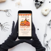 Schattigee Retro Pompoen Halloween Party Kaart