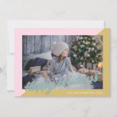 Schattigee Retro Prettige feestdagen Pastel Feestdagenkaart (Voorkant)