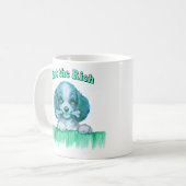 Schattigee Retro Puppy - Eet de Rijken Koffiemok (Voorkant links)