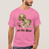Schattigee Retro Puppy - Eet de Rijken T-shirt (Voorkant)