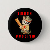 Schattigee Retro Puppy - Smash Fascisme Ronde Button 5,7 Cm (Voorkant)