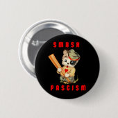 Schattigee Retro Puppy - Smash Fascisme Ronde Button 5,7 Cm (Voorkant /achterkant)