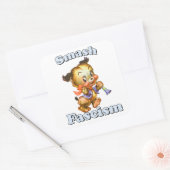 Schattigee Retro Puppy - Smash Fascisme Vierkante Sticker (Envelop)