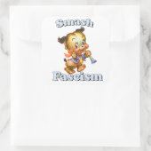 Schattigee Retro Puppy - Smash Fascisme Vierkante Sticker (Tas)