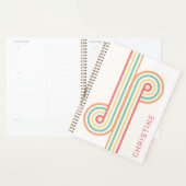 Schattigee Retro Rainbow Line Art Planner (Display)