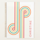 Schattigee Retro Rainbow Line Art Planner (Voorkant)