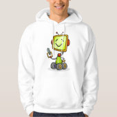 Schattigee Retro Robot Cartoon Fun AI Tech Digital Hoodie (Voorkant)