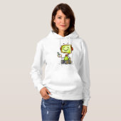 Schattigee Retro Robot Cartoon Fun AI Tech Digital Hoodie (Voorkant volledig)