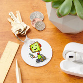 Schattigee Retro Robot Cartoon Fun AI Tech Digital Sleutelhanger