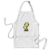 Schattigee Retro Robot Cartoon Fun AI Tech Digital Standaard Schort (Voorkant)