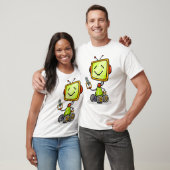 Schattigee Retro Robot Cartoon Fun AI Tech Digital T-shirt (Unisex)