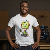 Schattigee Retro Robot Cartoon Fun AI Tech Digital T-shirt
