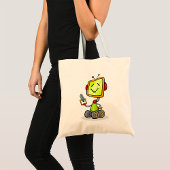 Schattigee Retro Robot Cartoon Fun AI Tech Digital Tote Bag