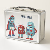 Schattigee retro-robots gepersonaliseerde sci-fi (Voorkant)