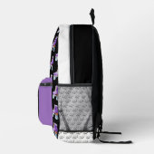 Schattigee Retro Rolschaatsmuziek | Monogram Bedrukte Rugzak (Rechts)